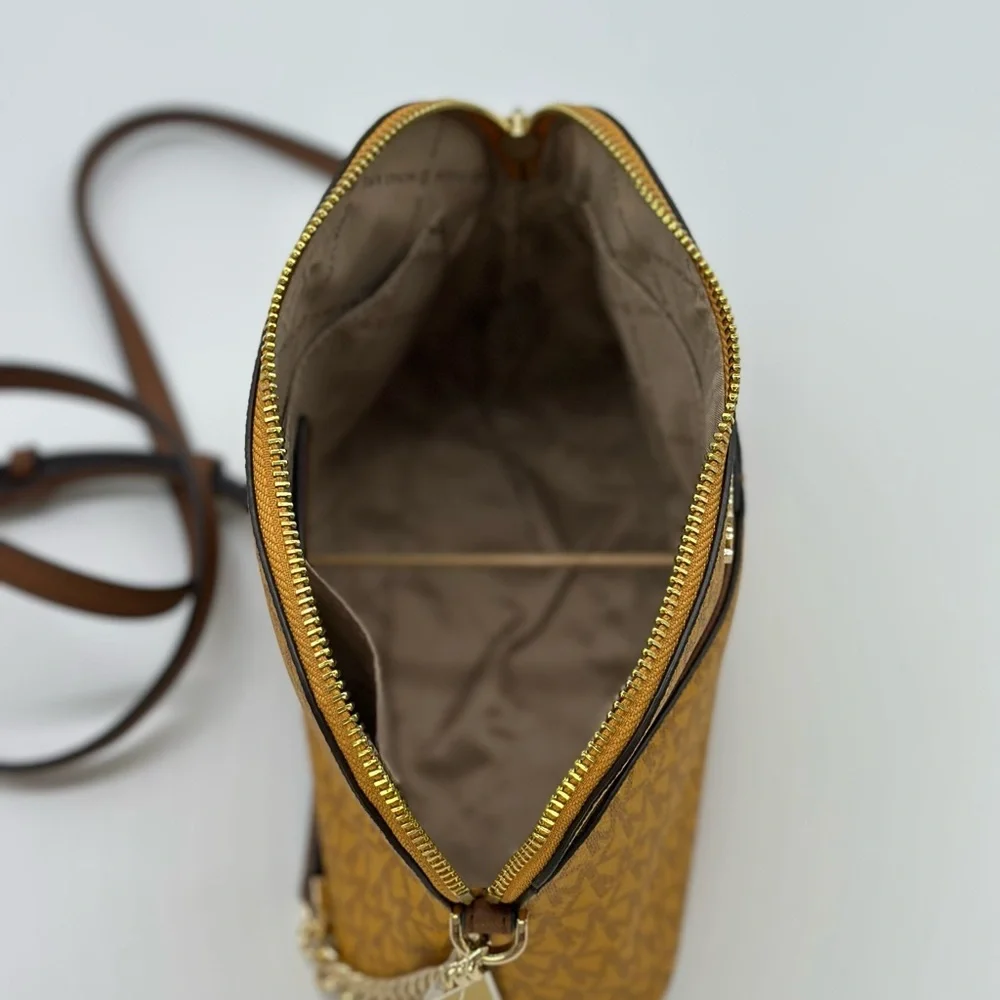 Michael Kors Gold Monogram Crossbody Bag